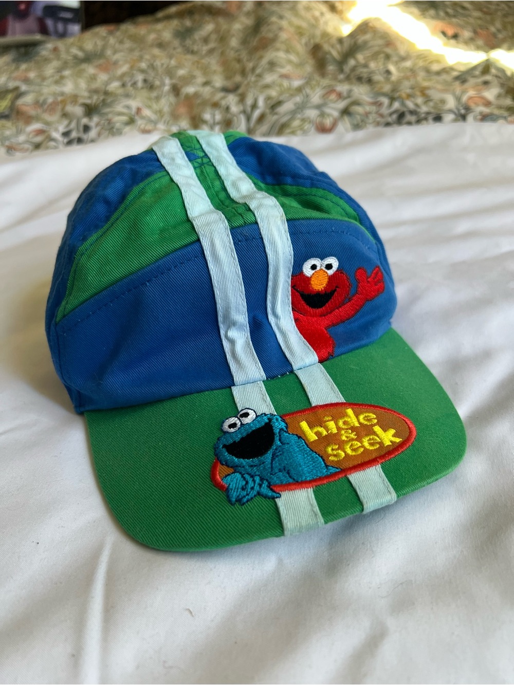 VNTG 90s Sesame Street Elmo & Cookie Monster Toddler Cotton Baseball Cap